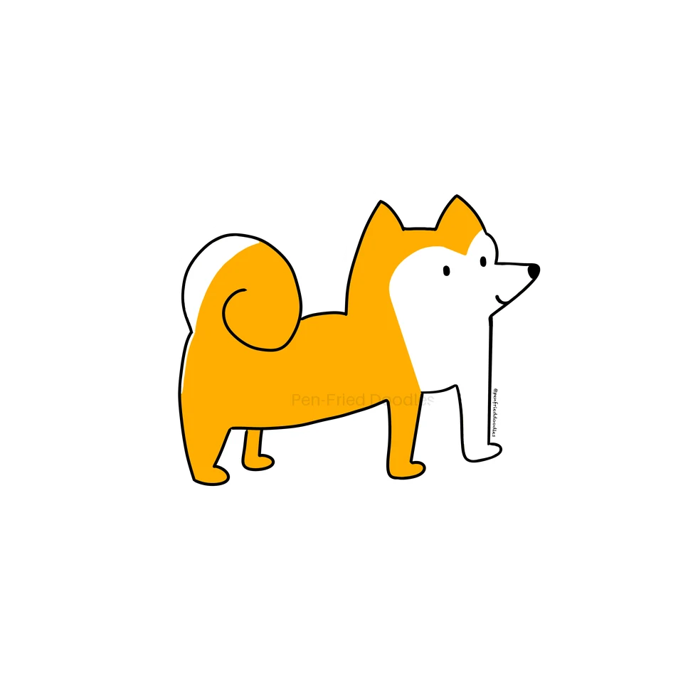 Today Is a New Day Shiba illustration